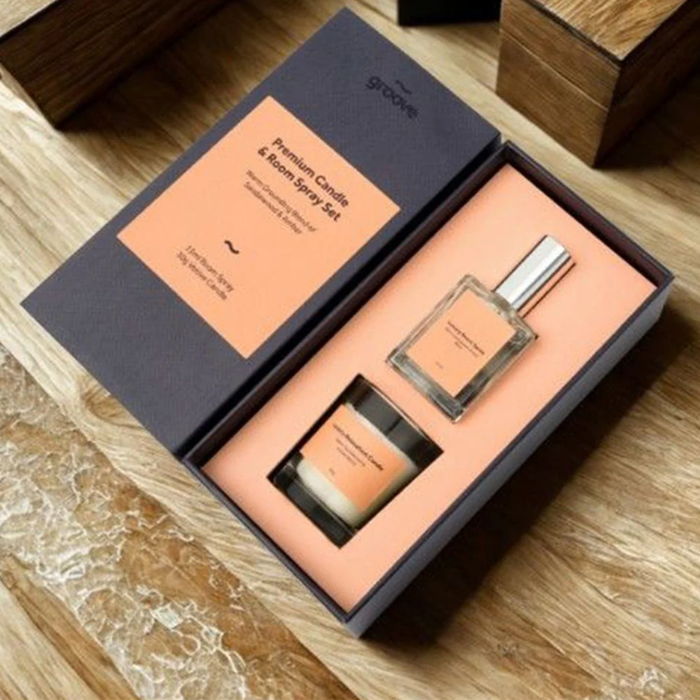 Premium Candle & Room Spray Set - Sandalwood & Amber - Image 3